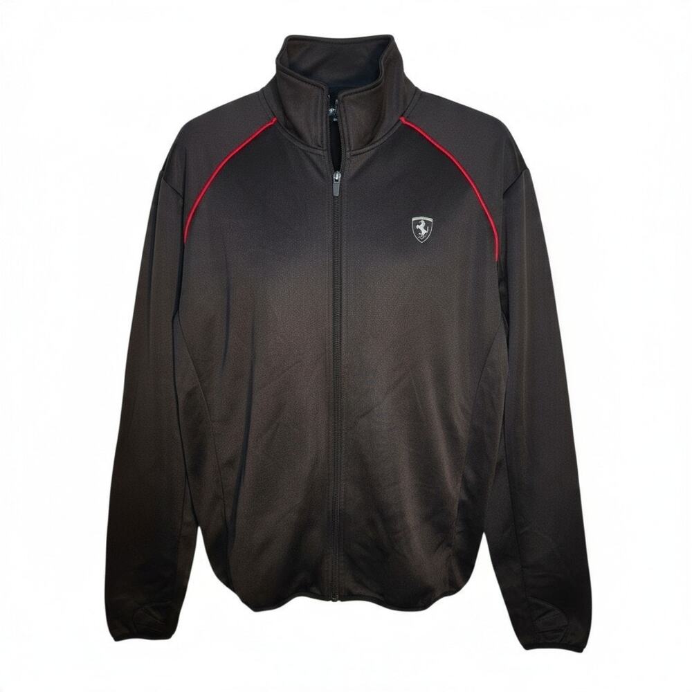 Ferrari Scuderia Ferrari Men’s Track Jacket Black/Red Full Zip Pocket XXL